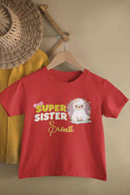 Load image into Gallery viewer, Custom Name Super Sister Raksha Bandhan Half Sleeves T-Shirt For Girls -KidsFashionVilla
