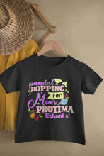 Load image into Gallery viewer, Custom Name Maas Protima Durga Puja Half Sleeves T-Shirt For Girls -KidsFashionVilla

