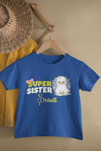 Load image into Gallery viewer, Custom Name Super Sister Raksha Bandhan Half Sleeves T-Shirt For Girls -KidsFashionVilla

