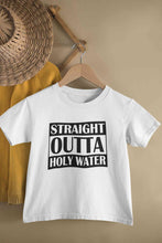 Load image into Gallery viewer, Holy Water Baptism Christening Day Half Sleeves T-Shirt For Girls -KidsFashionVilla
