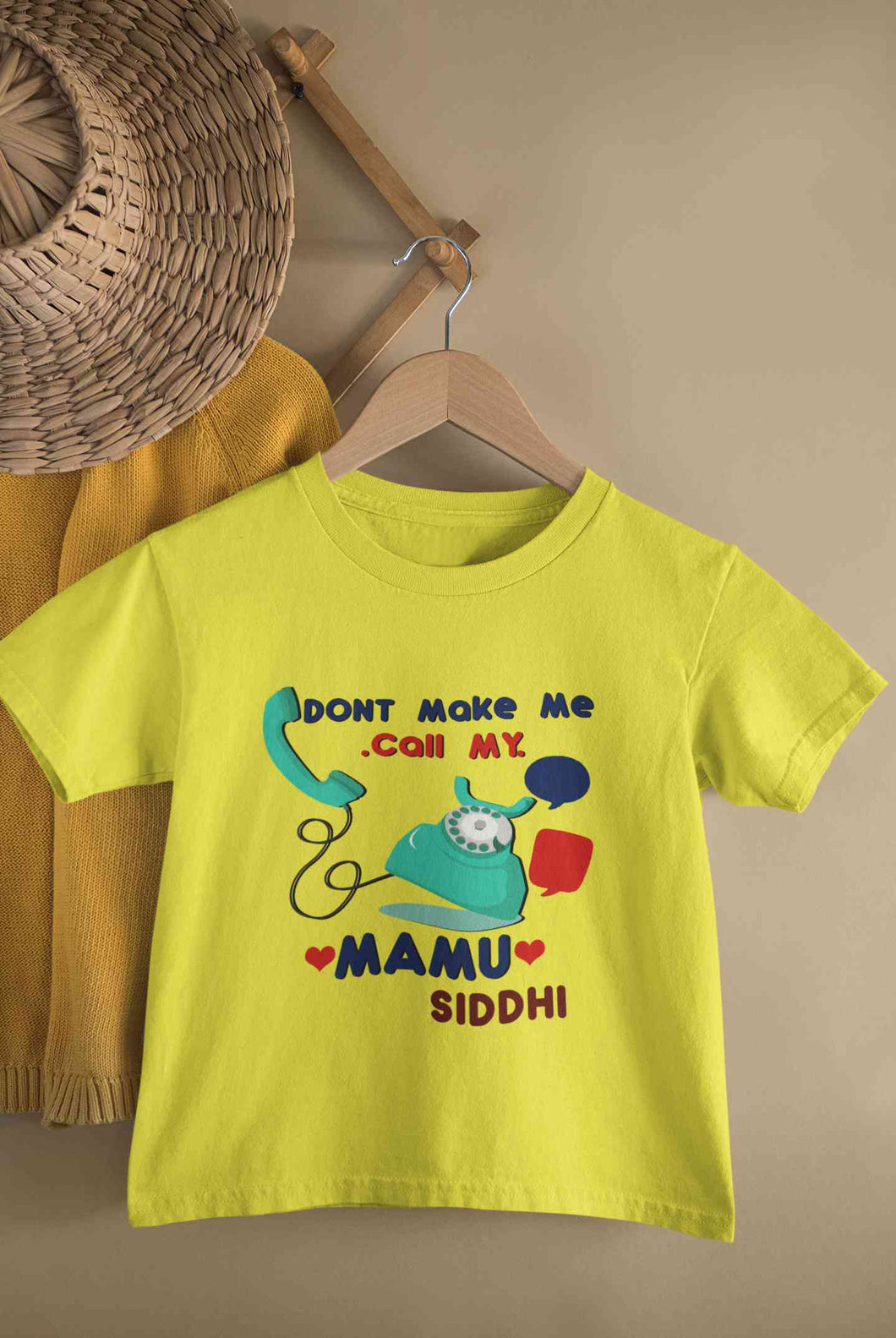 Custom Name Do Not Make Me Call My Mamu Half Sleeves T-Shirt For Girls -KidsFashionVilla