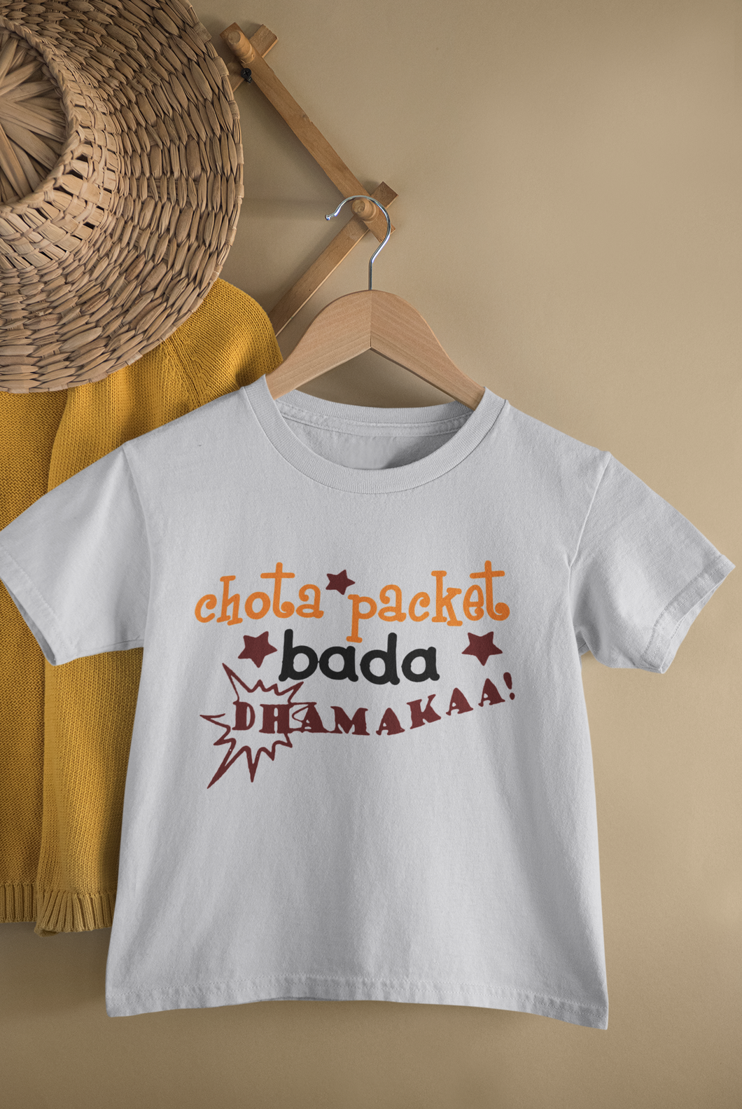Chota Packet Bada Dhamakaa  Half Sleeves T-Shirt for Boy-KidsFashionVilla