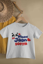 Load image into Gallery viewer, Custom Name Panda Maasi ki Jaan Half Sleeves T-Shirt For Girls -KidsFashionVilla
