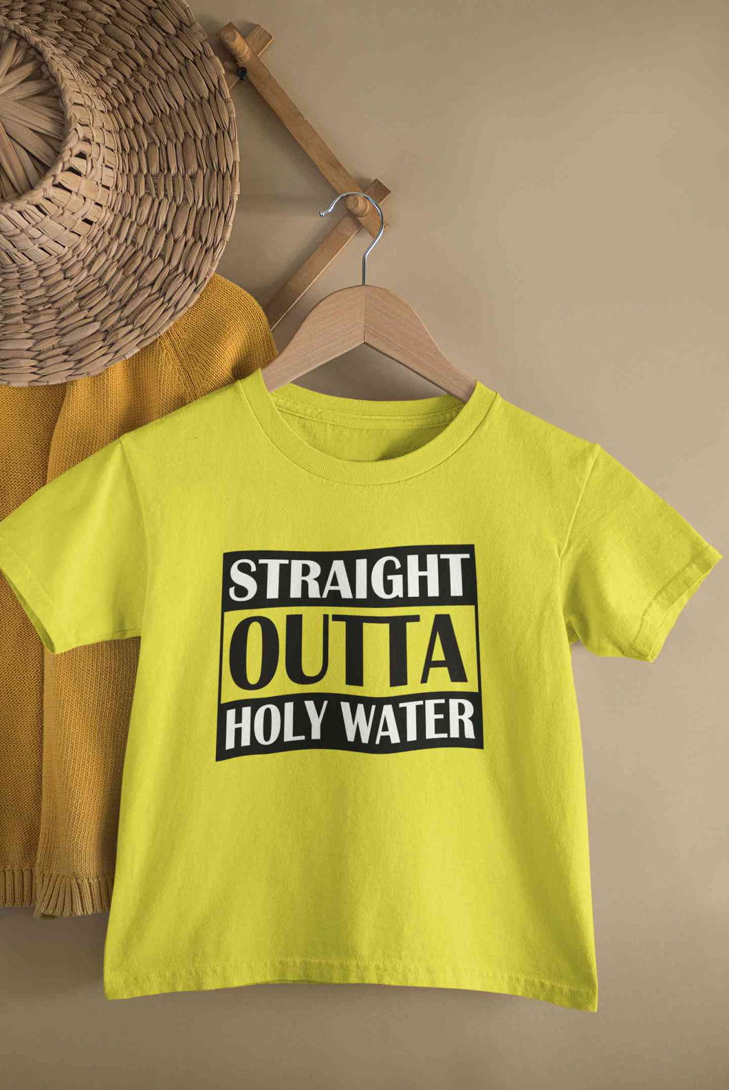 Holy Water Baptism Christening Day Half Sleeves T-Shirt for Boy-KidsFashionVilla