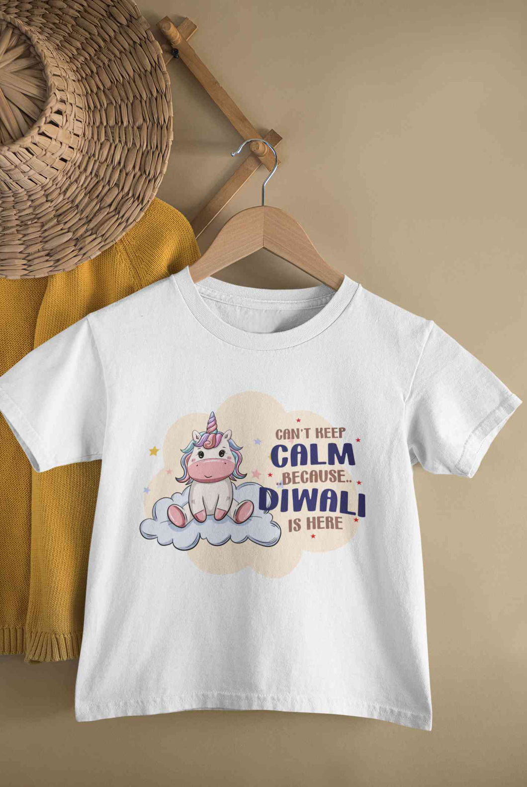 Can Not Keep Calm Because Diwali Is Here Half Sleeves T-Shirt For Girls -KidsFashionVilla