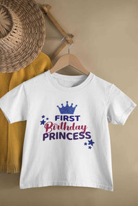 First Birthday Family Half Sleeves T-Shirts-KidsFashionVilla