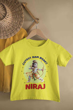 Load image into Gallery viewer, Custom Name Cutest Ram Bhakt Half Sleeves T-Shirt for Boy-KidsFashionVilla
