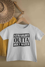 Load image into Gallery viewer, Holy Water Baptism Christening Day Half Sleeves T-Shirt For Girls -KidsFashionVilla
