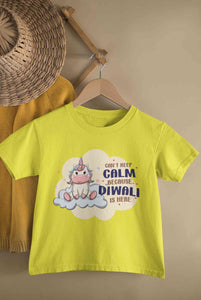 Can Not Keep Calm Because Diwali Is Here Half Sleeves T-Shirt For Girls -KidsFashionVilla