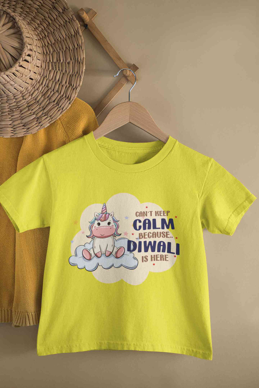 Can Not Keep Calm Because Diwali Is Here Half Sleeves T-Shirt For Girls -KidsFashionVilla