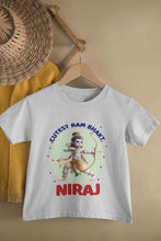Load image into Gallery viewer, Custom Name Cutest Ram Bhakt Half Sleeves T-Shirt for Boy-KidsFashionVilla
