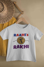 Load image into Gallery viewer, Custom Name First Rakhi Half Sleeves T-Shirt For Girls -KidsFashionVilla
