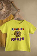 Load image into Gallery viewer, Custom Name First Rakhi Half Sleeves T-Shirt For Girls -KidsFashionVilla
