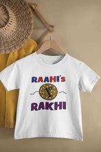Load image into Gallery viewer, Custom Name First Rakhi Half Sleeves T-Shirt For Girls -KidsFashionVilla
