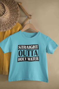Holy Water Baptism Christening Day Half Sleeves T-Shirt for Boy-KidsFashionVilla