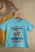 Load image into Gallery viewer, Custom Name Swag From My Mamu Half Sleeves T-Shirt For Girls -KidsFashionVilla
