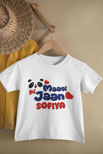 Load image into Gallery viewer, Custom Name Panda Maasi ki Jaan Half Sleeves T-Shirt For Girls -KidsFashionVilla

