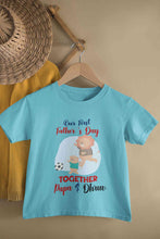 Load image into Gallery viewer, Custom Name Our First Father Day Half Sleeves T-Shirt for Boy-KidsFashionVilla
