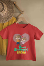 Load image into Gallery viewer, Custom Name Happy Bhai Dooj Half Sleeves T-Shirt For Girls -KidsFashionVilla
