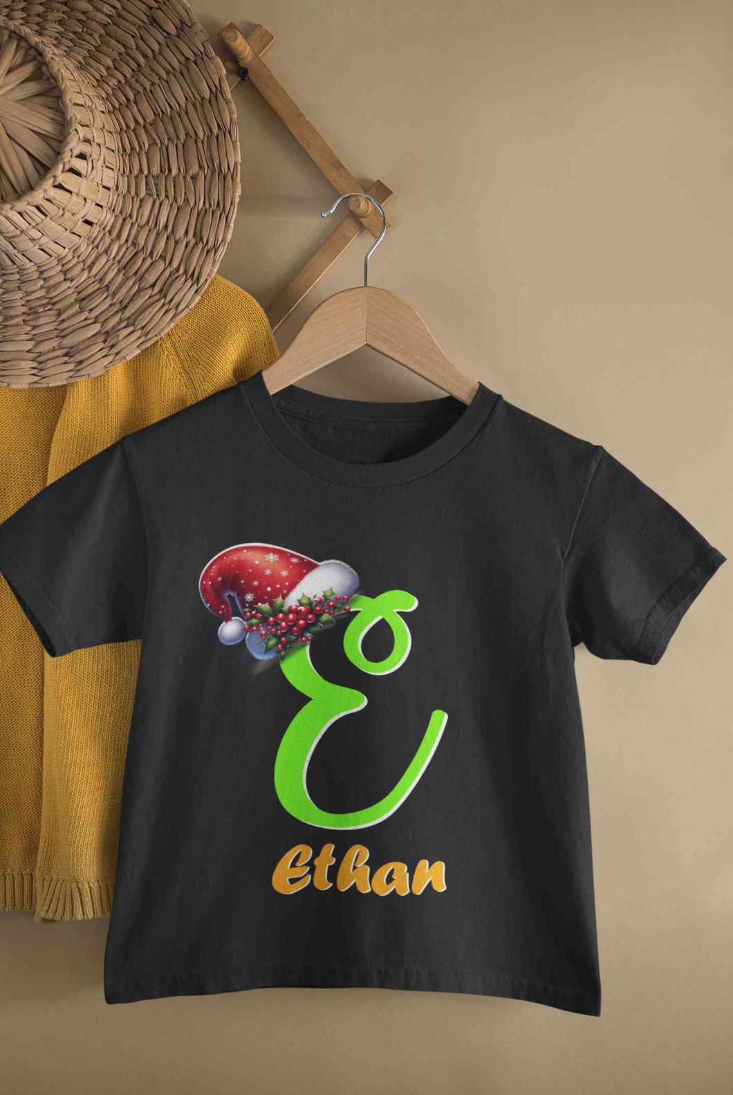 Custom Name Christmas Half Sleeves T-Shirt for Boy-KidsFashionVilla