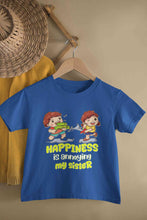 Load image into Gallery viewer, Happiness Is Annoying My Sister Raksha Bandhan Half Sleeves T-Shirt for Boy-KidsFashionVillalla
