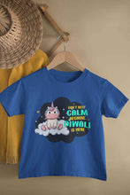 Load image into Gallery viewer, Can Not Keep Calm Because Diwali Is Here Half Sleeves T-Shirt For Girls -KidsFashionVilla
