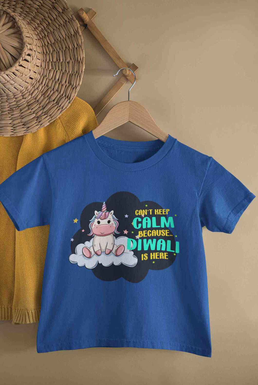 Can Not Keep Calm Because Diwali Is Here Half Sleeves T-Shirt For Girls -KidsFashionVilla