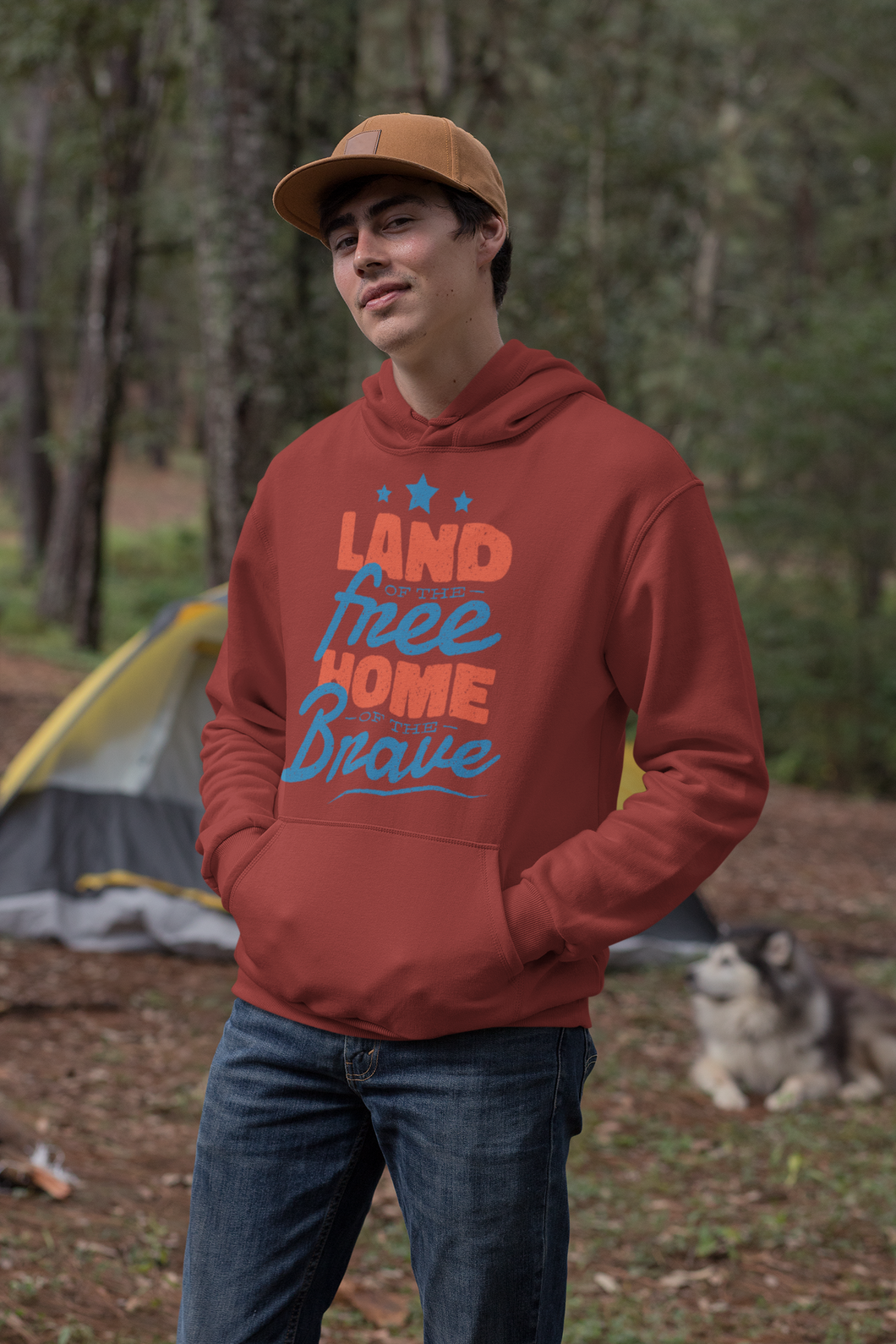Land of the free home of the brave Men Hoodies-KidsFashionVilla