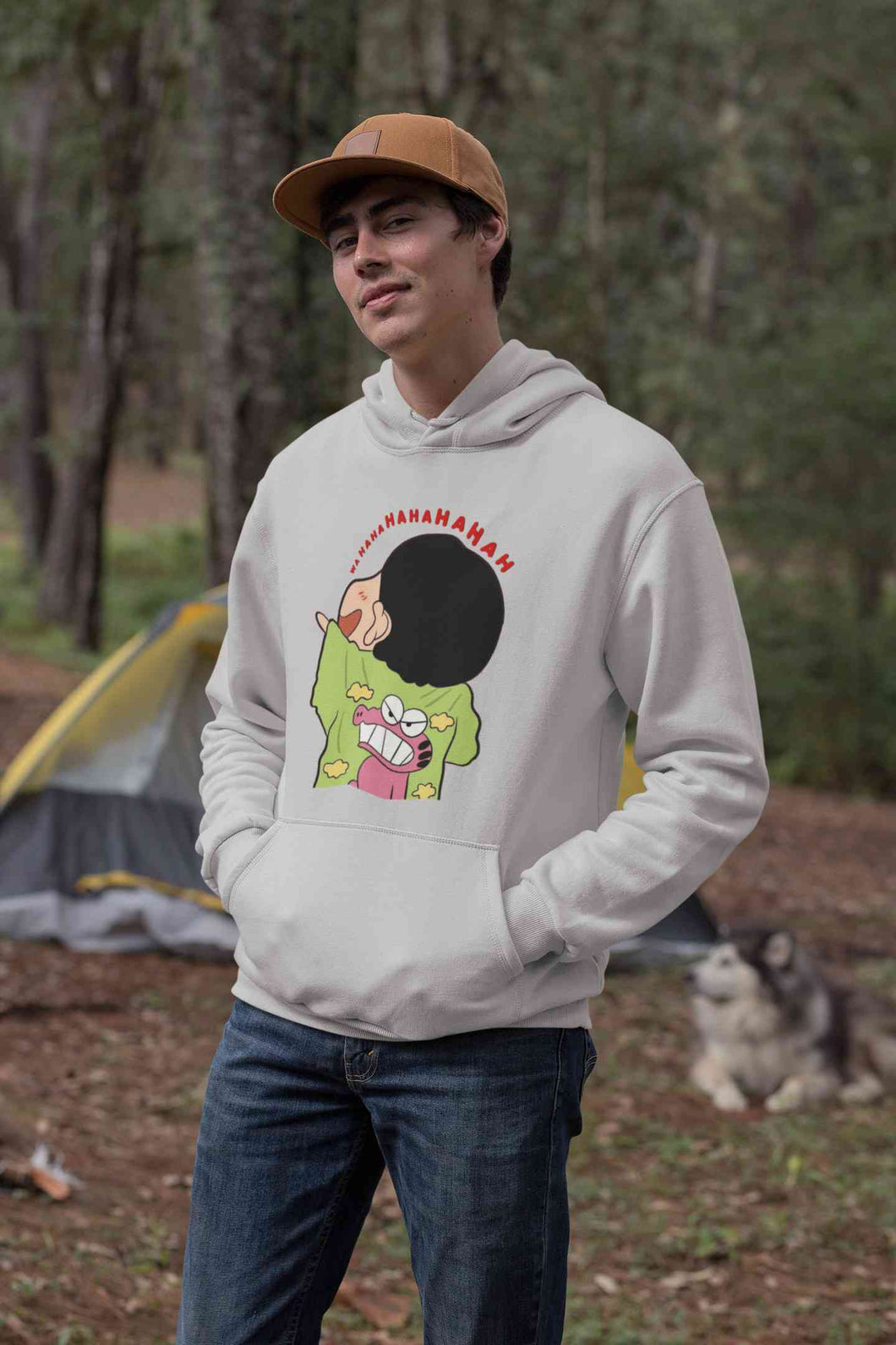 Hahaha Cartoon Funny Memes Men Hoodies-KidsFashionVilla