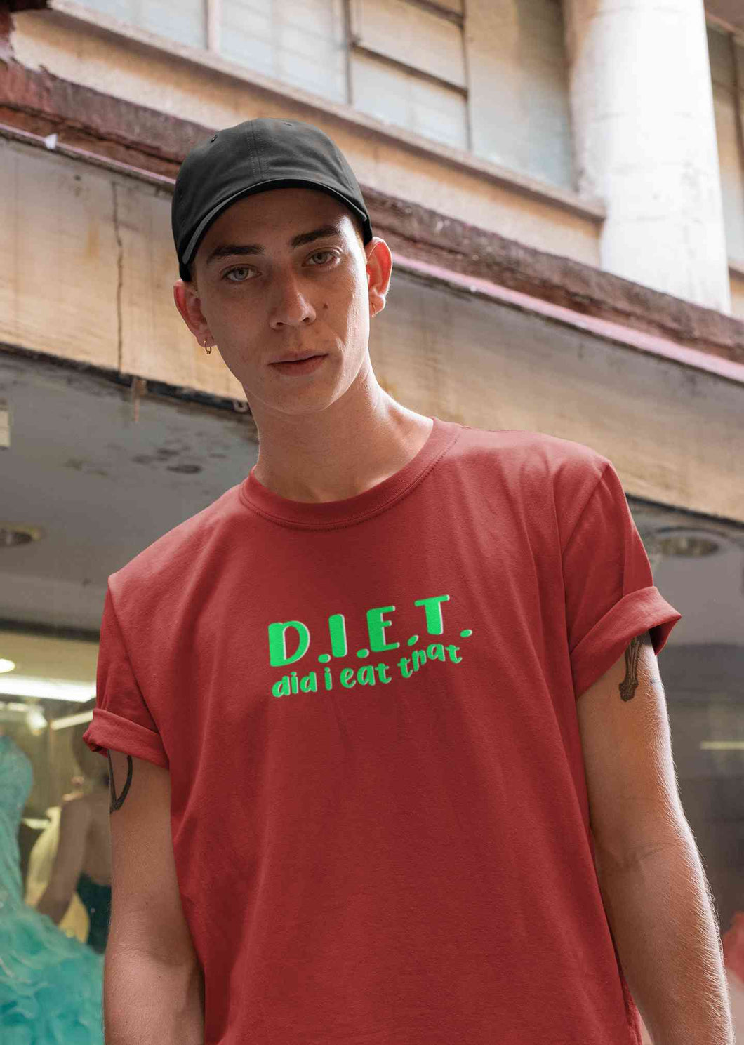 Diet Food Mens Half Sleeves T-shirt- KidsFashionVilla