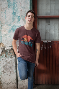 Sunset Mens Half Sleeves T-shirt- KidsFashionVilla