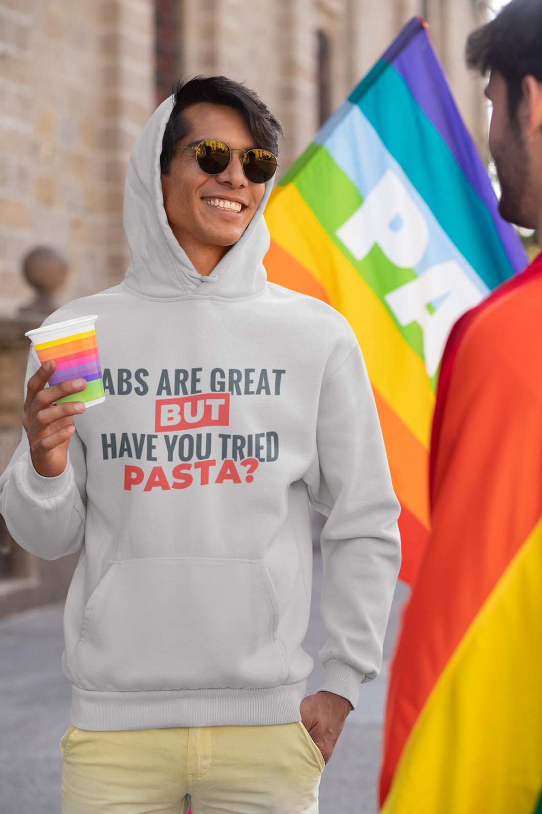 Abs are great but pasta Men Hoodies-KidsFashionVilla