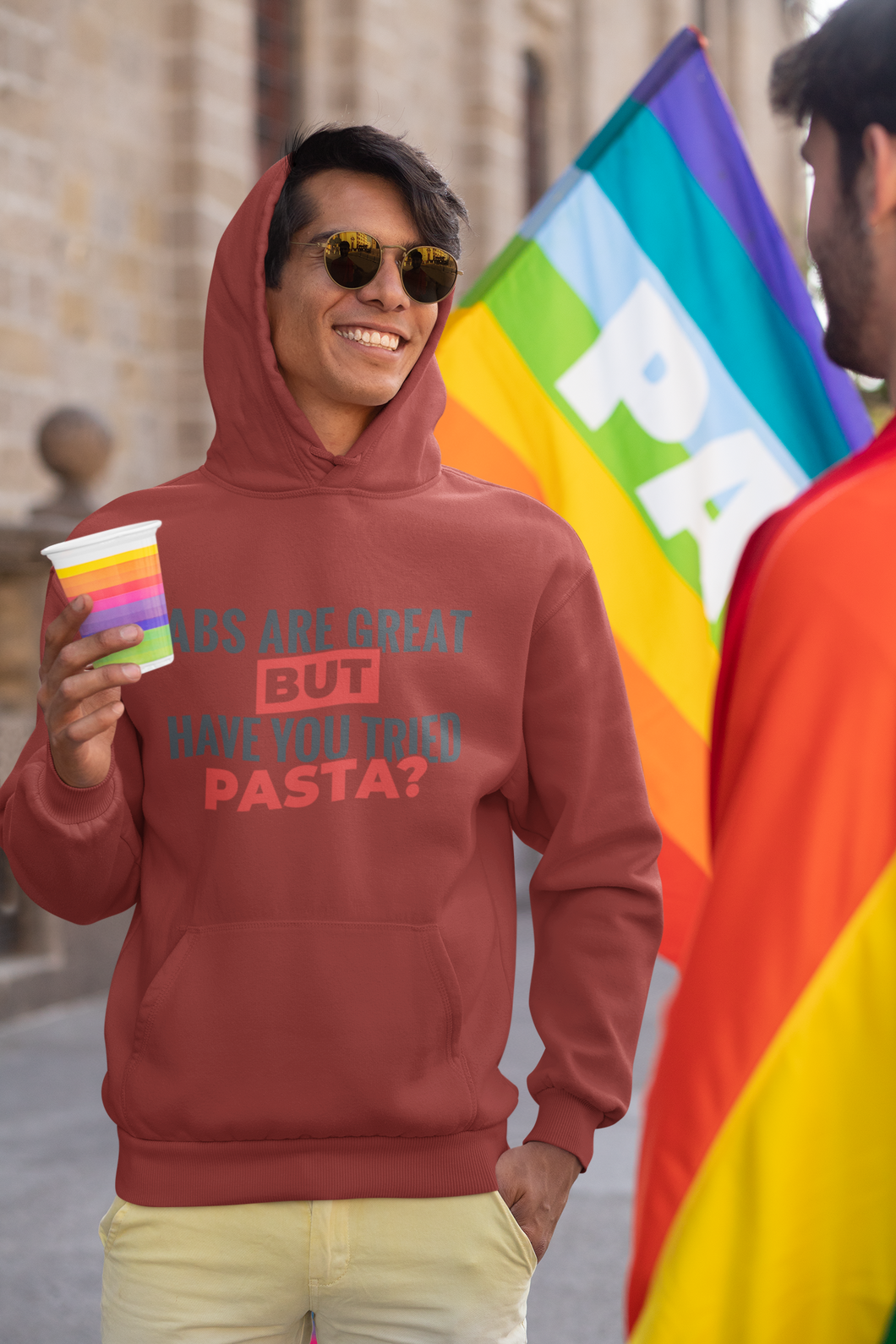 Abs are great but pasta Men Hoodies-KidsFashionVilla