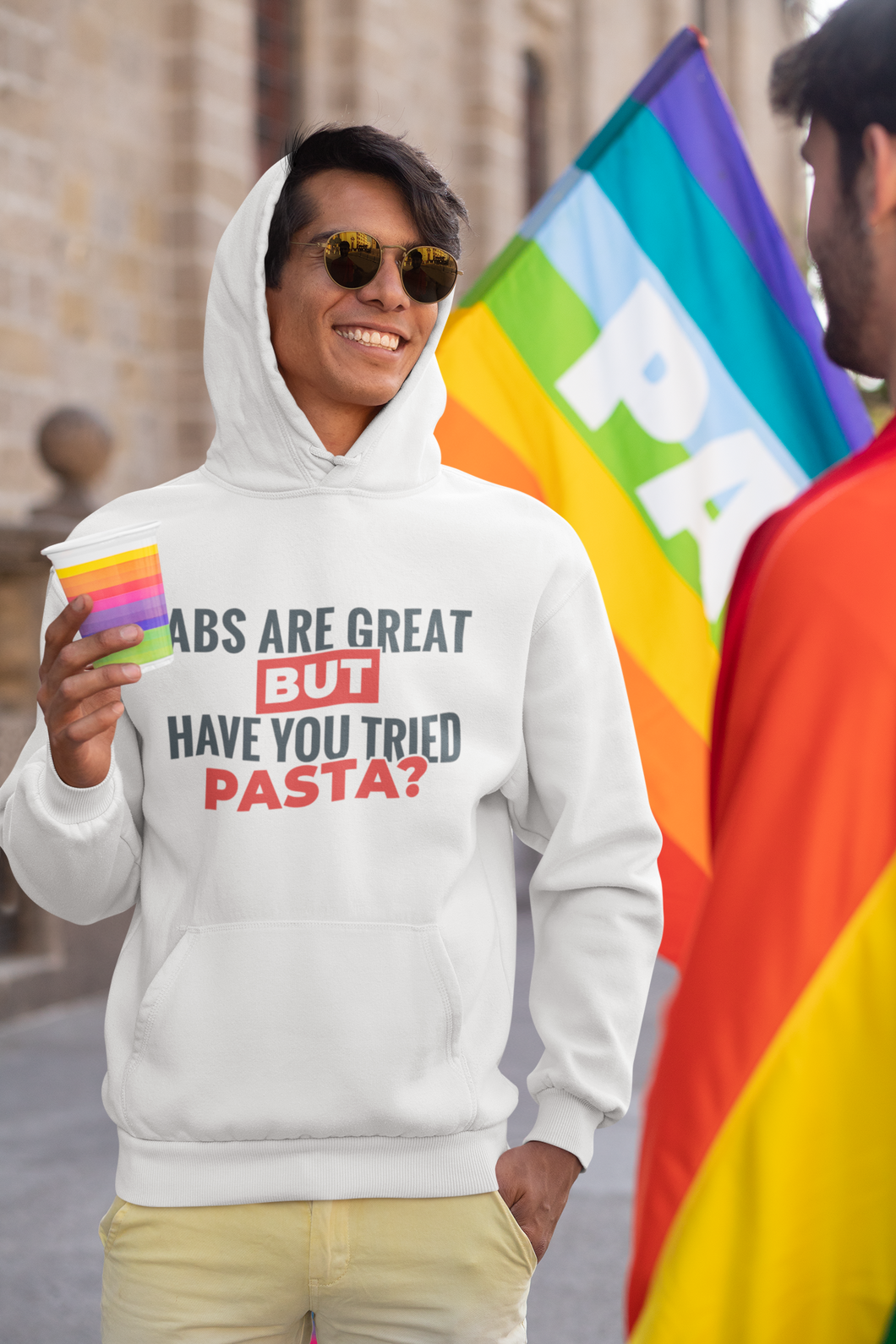 Abs are great but pasta Men Hoodies-KidsFashionVilla