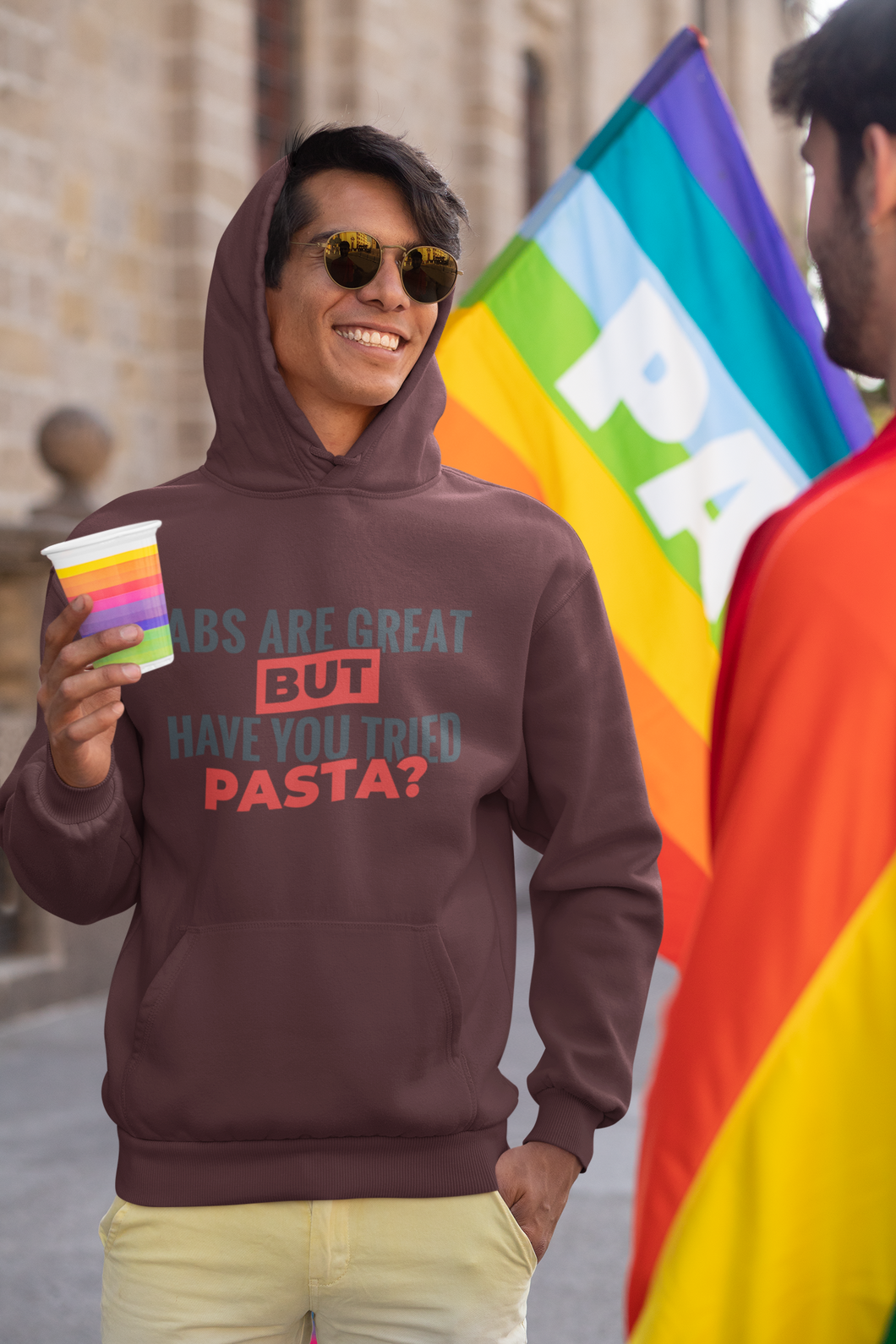 Abs are great but pasta Men Hoodies-KidsFashionVilla