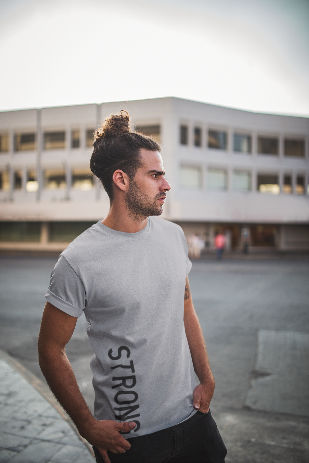 Strong Mens Half Sleeves T-shirt- KidsFashionVilla