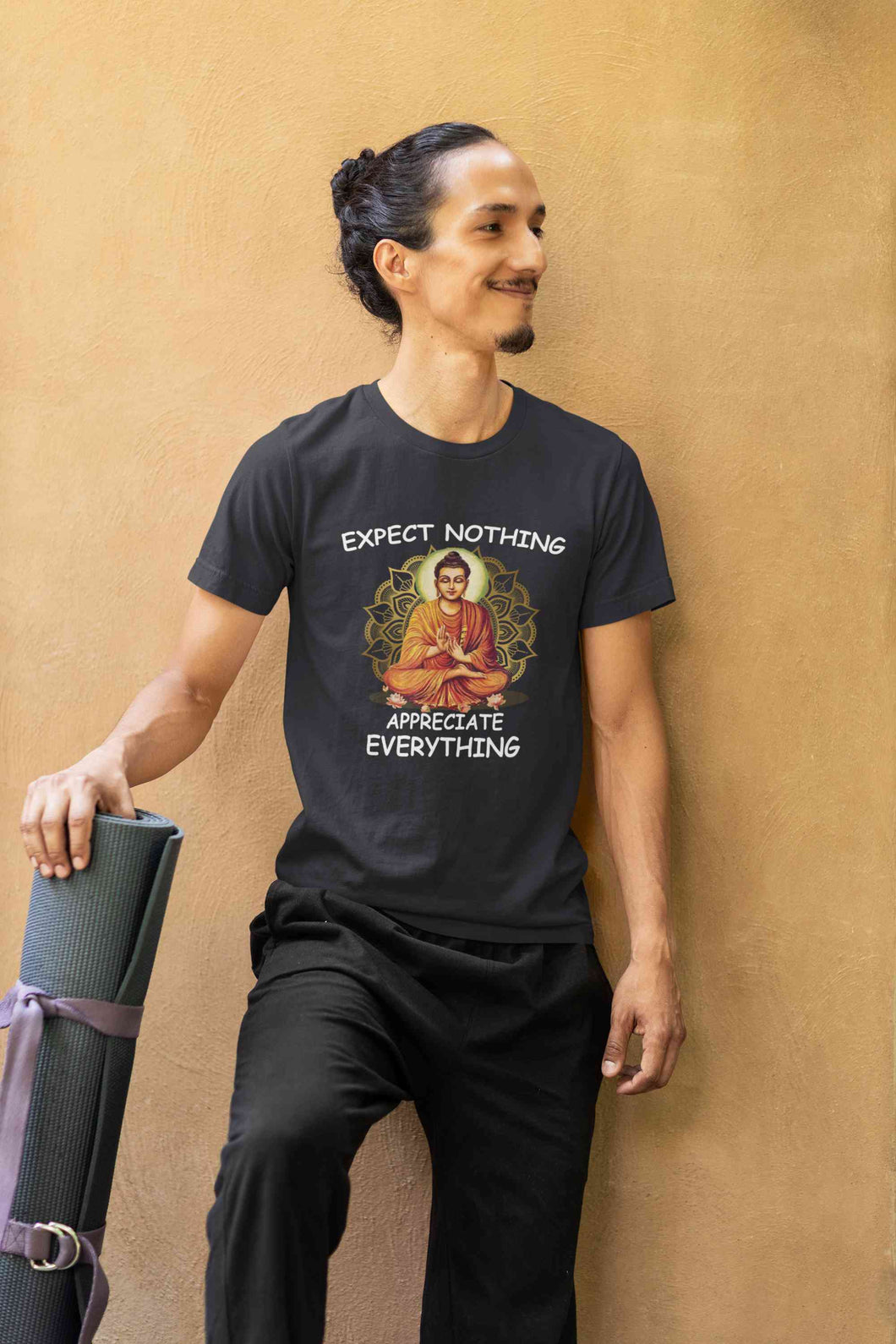 Appreciate Everything Yoga Mens Half Sleeves T-shirt- KidsFashionVilla