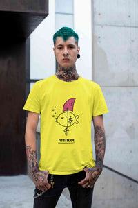 Shark Attitude Mens Half Sleeves T-shirt- KidsFashionVilla