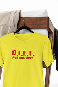 Diet Food Women Half Sleeves T-shirt- KidsFashionVilla