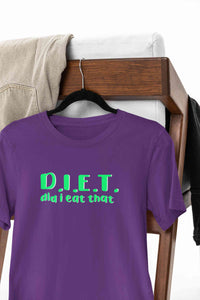 Diet Food Women Half Sleeves T-shirt- KidsFashionVilla
