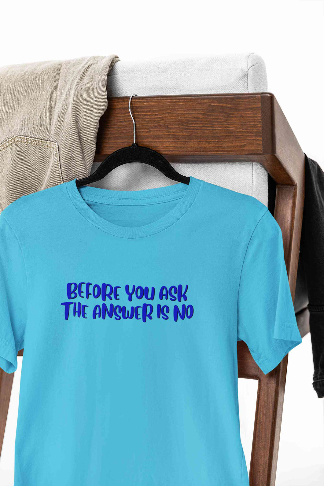The Answer Is No Women Half Sleeves T-shirt- KidsFashionVilla