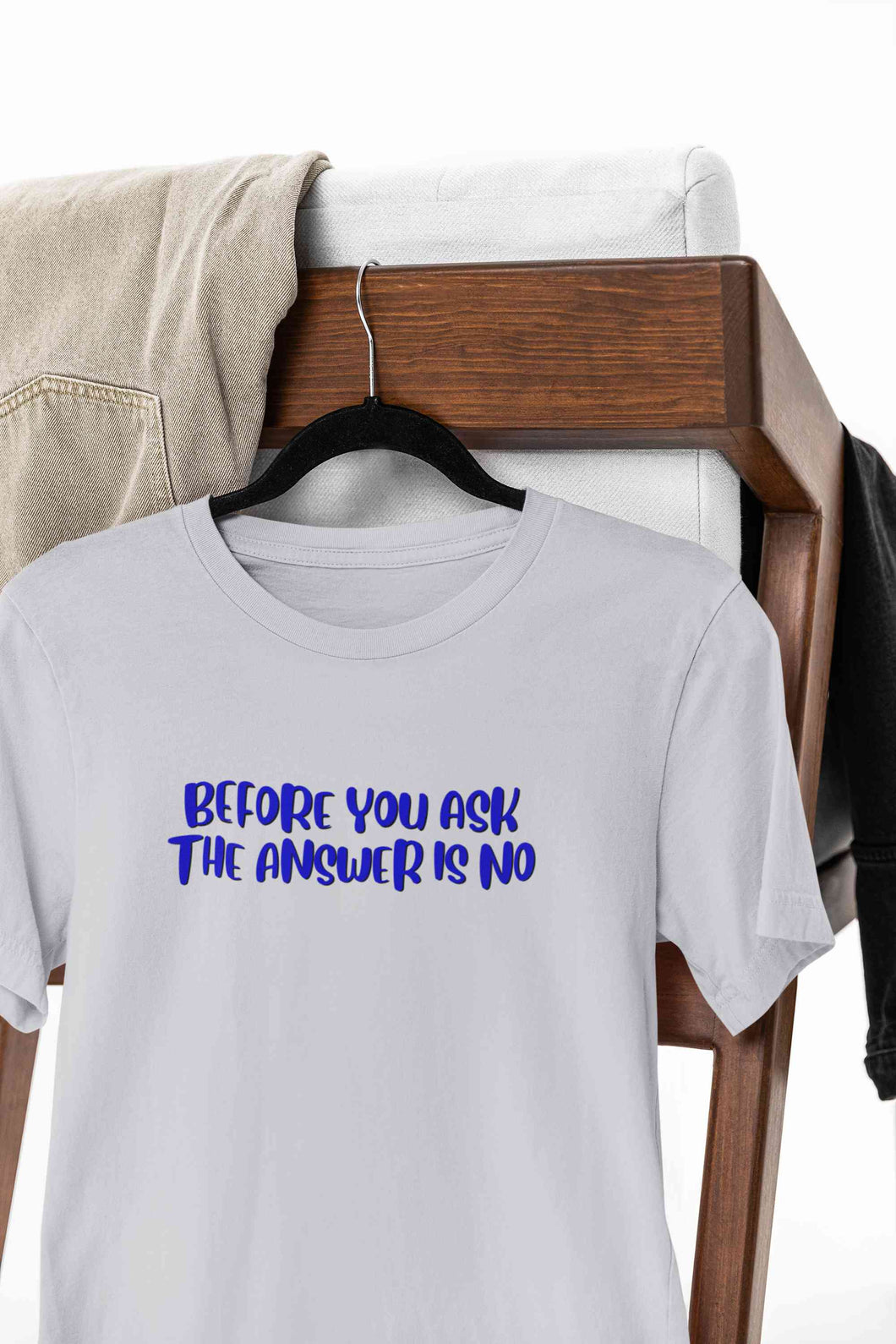 The Answer Is No Women Half Sleeves T-shirt- KidsFashionVilla