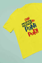 Load image into Gallery viewer, Can Survive On Pani Puri Food Women Half Sleeves T-shirt- KidsFashionVilla
