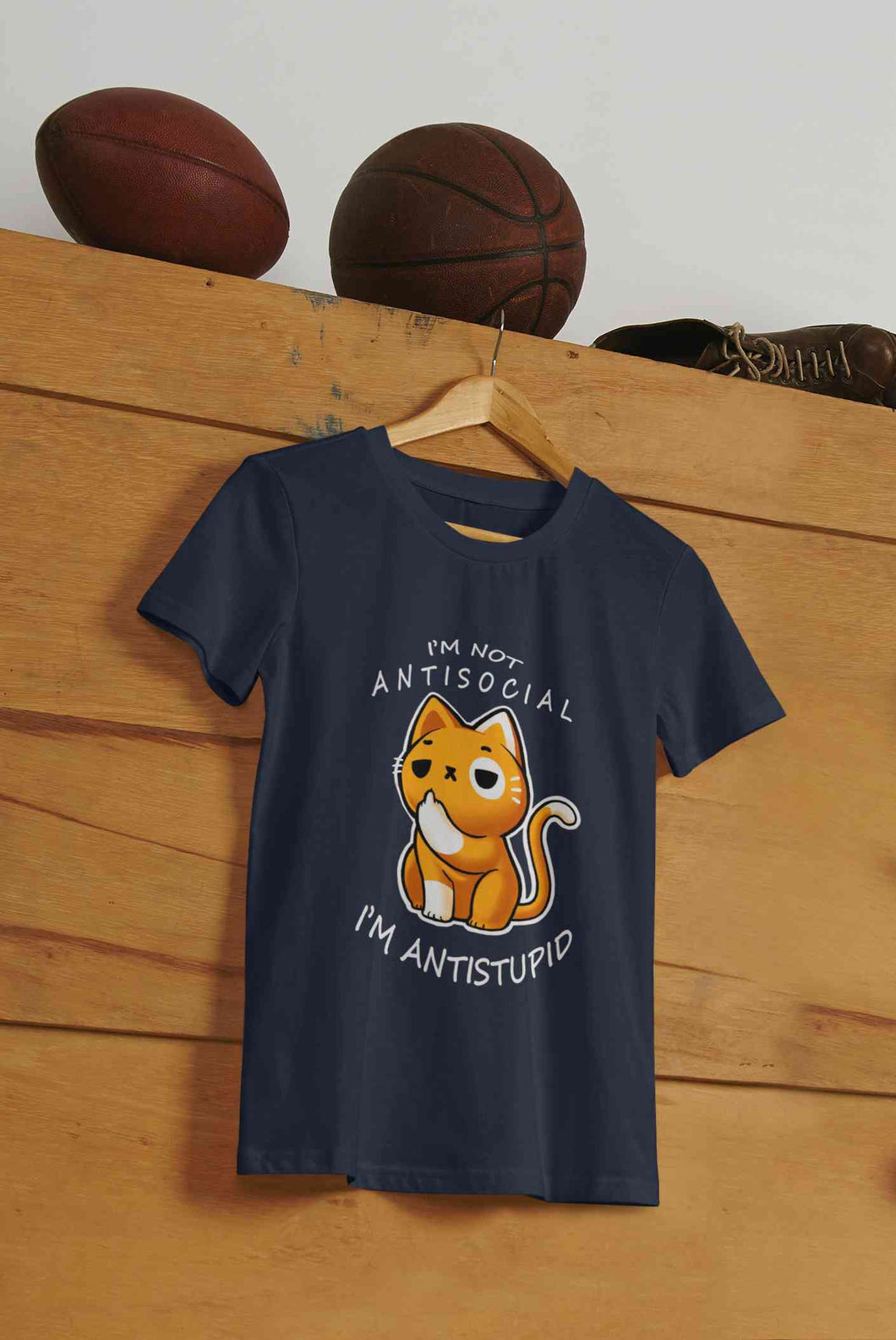 I Am Not AntiSocial I Am AntiStupid Funny Graphic Mens Half Sleeves T-shirt- KidsFashionVilla