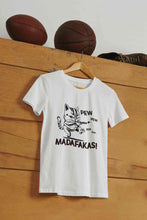Load image into Gallery viewer, Pew Pew Madafakas Mens Half Sleeves T-shirt- KidsFashionVilla
