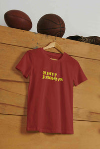 Judging You Women Half Sleeves T-shirt- KidsFashionVilla