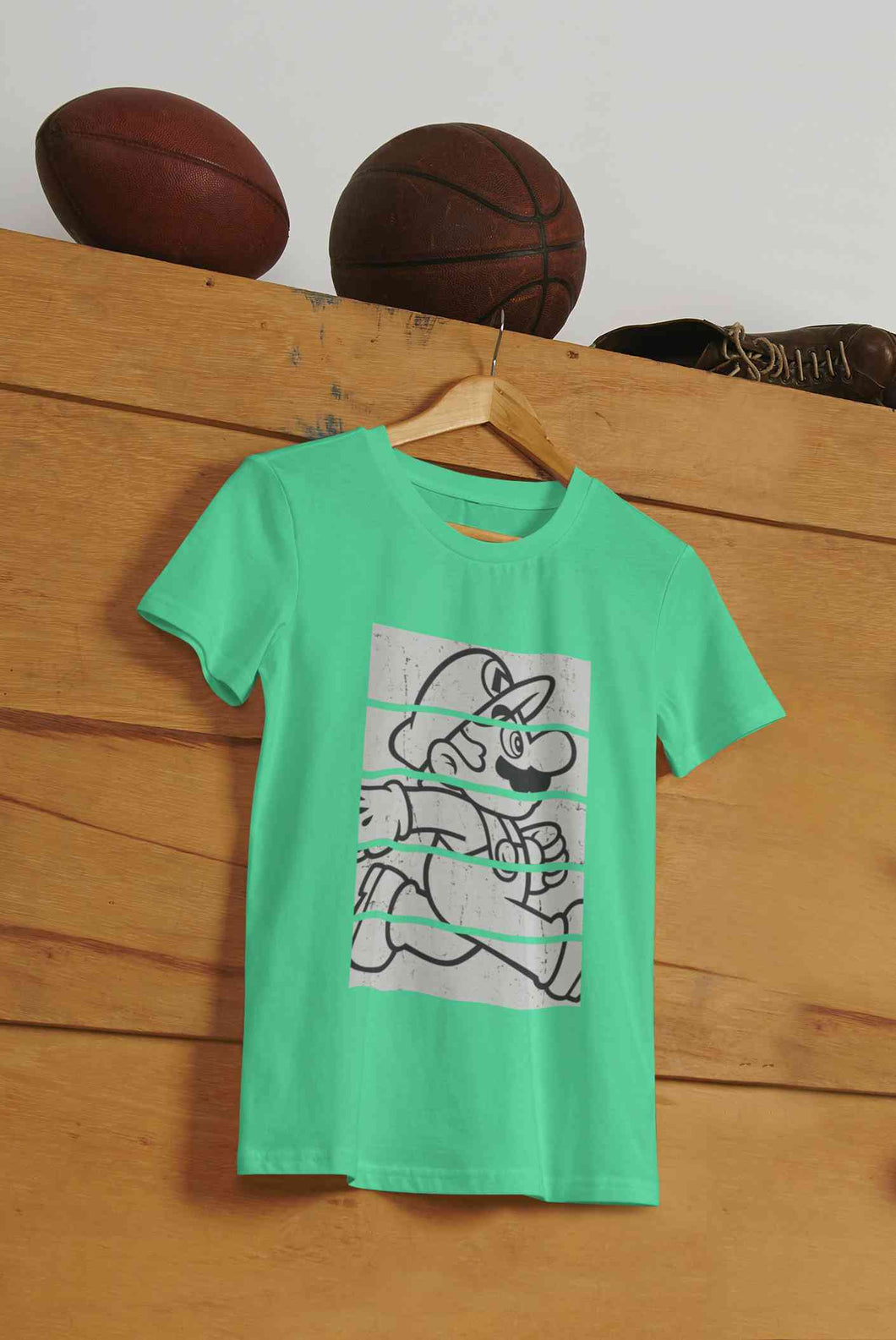 Super Mario Side Run Panels Women Half Sleeves T-shirt- KidsFashionVilla