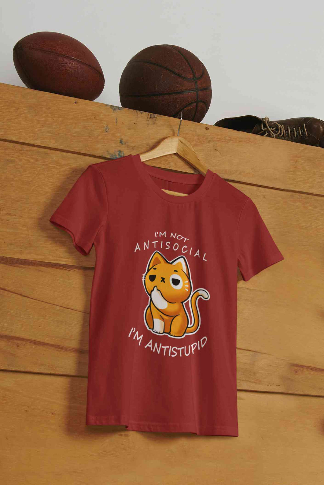 I Am Not AntiSocial I Am AntiStupid Funny Graphic Mens Half Sleeves T-shirt- KidsFashionVilla