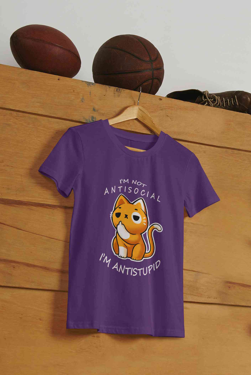 I Am Not AntiSocial I Am AntiStupid Funny Graphic Mens Half Sleeves T-shirt- KidsFashionVilla