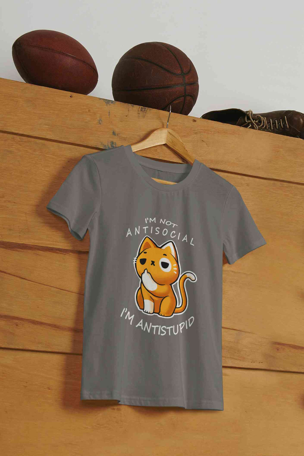 I Am Not AntiSocial I Am AntiStupid Funny Graphic Mens Half Sleeves T-shirt- KidsFashionVilla